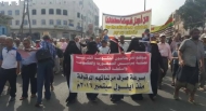 مسيرة "البطون الخاوية" تزحف نحوعدن للمطالبة برواتب الموظفين