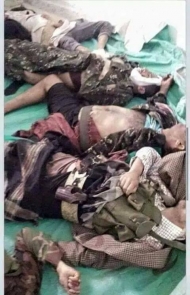 الصورة لقتلى حوثيين في شبوة امس الاول 