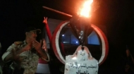 شباب المعافر يحيون ذكرى 11 فبراير بمسيرة حاشدة والحمادي يوقد شعلة ذكرى الثورة